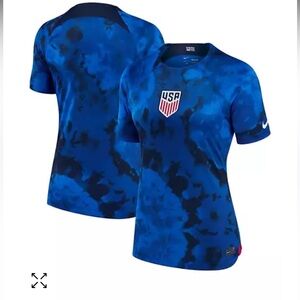 NIKE Women's Blue Usmnt 2022/23 Away Breathe Stadium Replica Blank Jersey